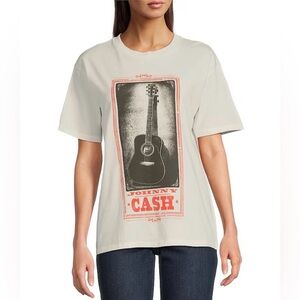 Daydreamer The Weekend Cotton ShirrJohnny Cash Graphic Tee White Band T-Shirt M